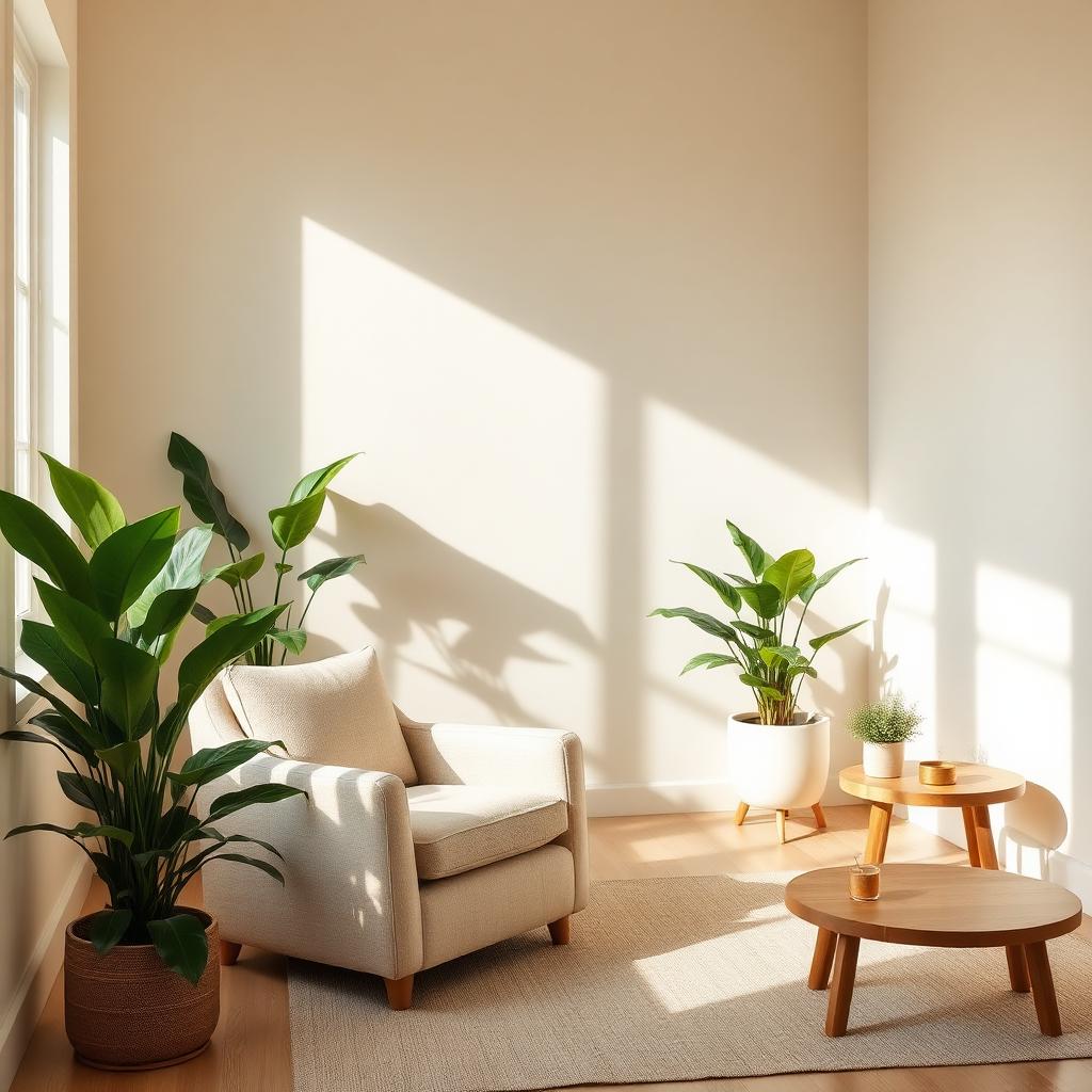 A calm, light-filled living space